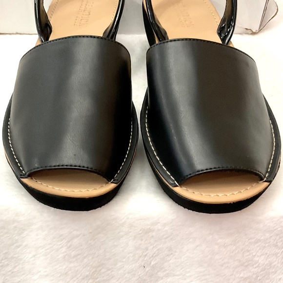 Black KENNETH COLE REACTION Open Toe Comfort Slingback Platform Sandal Sz 7 - Picture 7 of 14